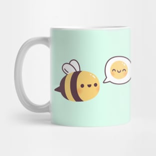 Cute Bee Be Happy Emoji Doodle Mug